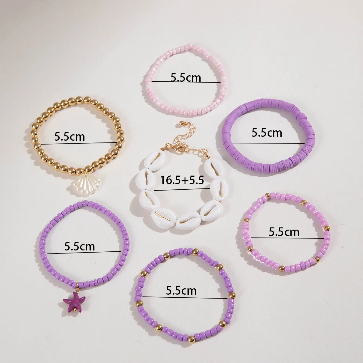 Bohemian Shell Beaded Bracelet Set for Women - Smarsty