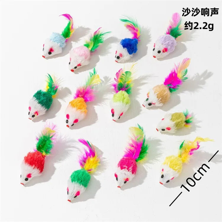 Funny Plush Cat Toy Soft Solid Interactive Mice Mouse Toys For Funny Kitten Pet Cats Playing Scratch Training Game Supplies