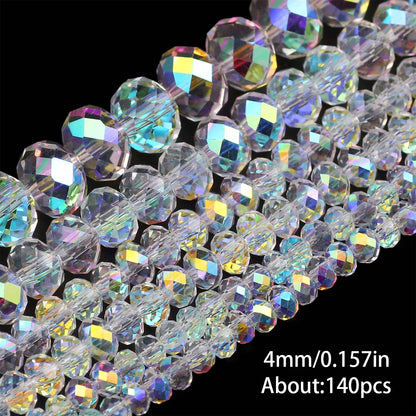 Austrian Crystal Beads Transparent AB Finish Various Sizes - Smarsty