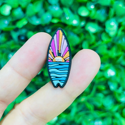 1pcs PVC Hawaii Summer Vibes Surf Sun Sand Aloha Coconut Turtle Shoe Charms Slippers Shoe Decoration Buckle Clog DIY Wristbands - Smarsty