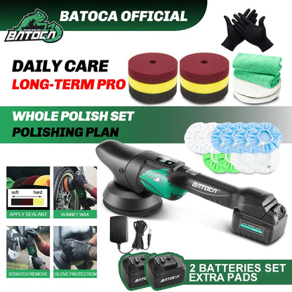 Cordless Car Polisher Dual Action with LCD Soft Start - Smarsty