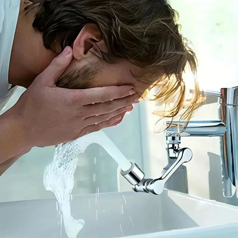 1080° Rotatable Extension Faucet Sprayer Head 2 Spray Modes Universal Bathroom Tap Extend Adapter Aerator - Smarsty