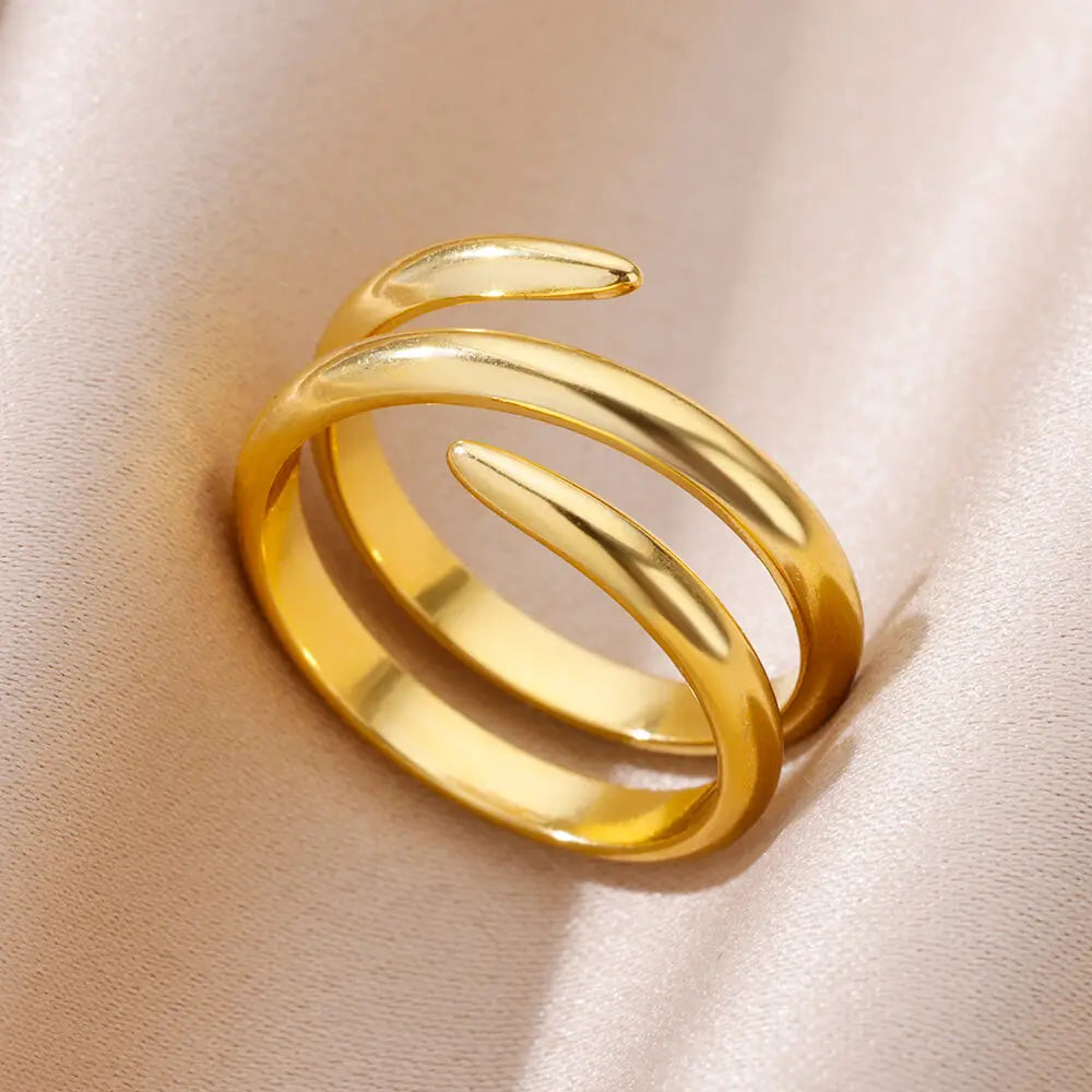 Luxury Gold 316L Stainless Steel Rings for Women - Smarsty