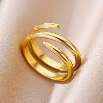Luxury Gold 316L Stainless Steel Rings for Women - Smarsty