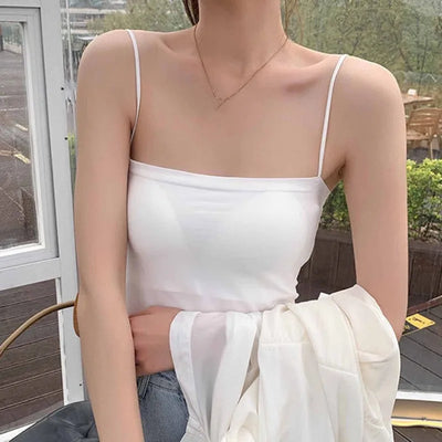 Black Tops Summer Sleeveless Women Tank Top With Lace Top Red Inside Wear Lace Camisoles Loose Underwear Womens Clothing Vest - Smarsty