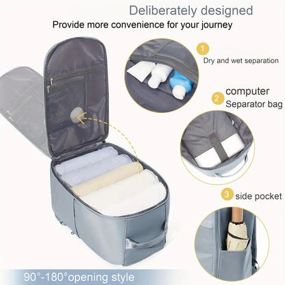 New Business Backpack - Fits 14"/15" Laptops, Great for Short Trips. Colorful, Cabin-Approved. Unisex, Stylish & Practical - Smarsty
