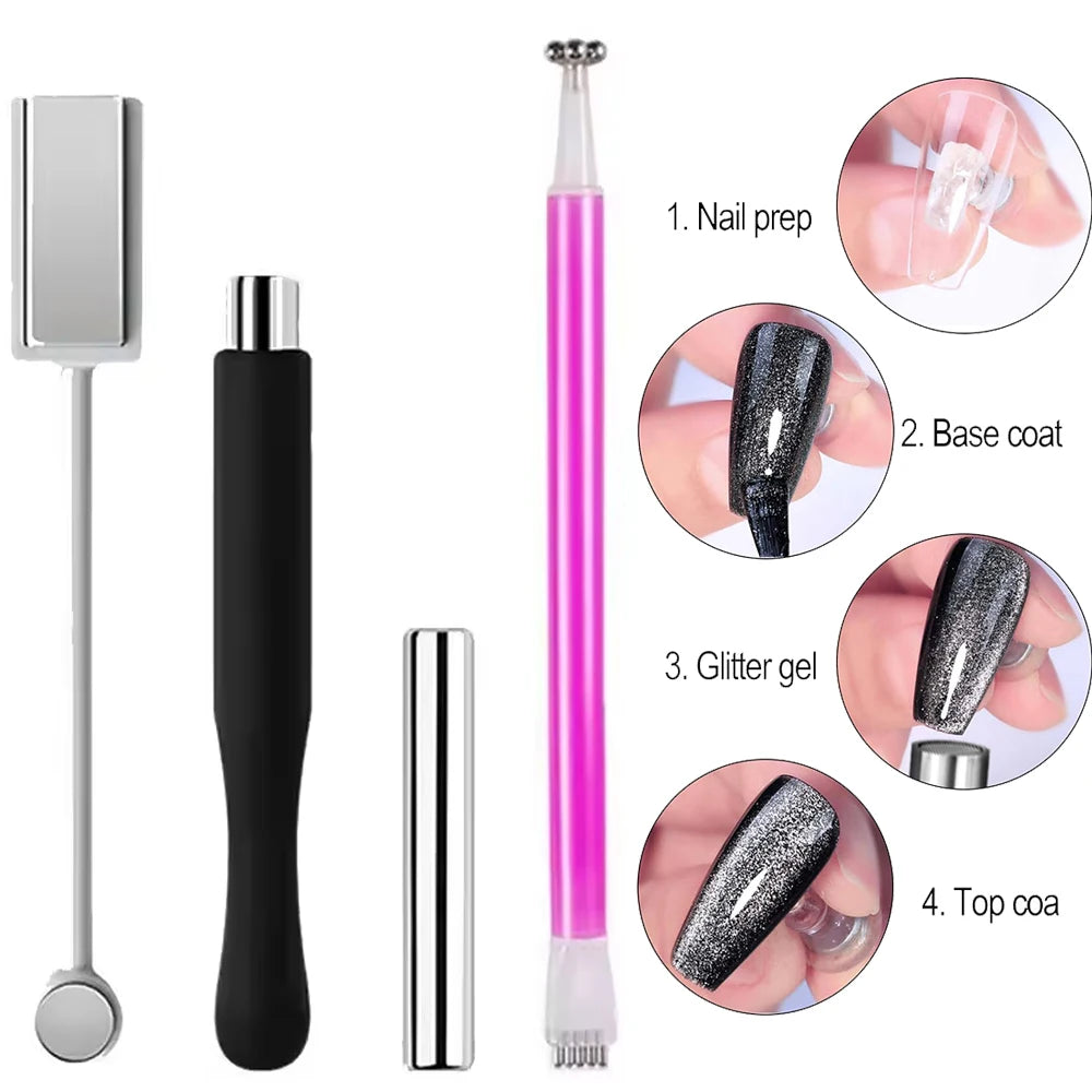 4PCS Multi Functional Nail Art Magnet Set - Smarsty