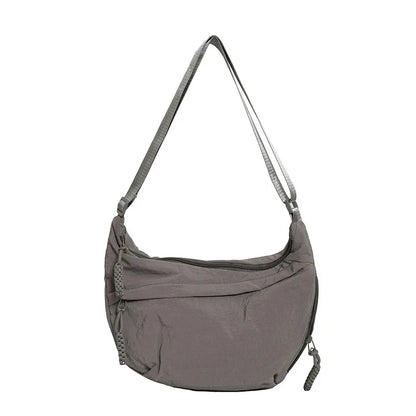 Minimalist Nylon Shoulder Bag With Multifunctional Storage - Smarsty