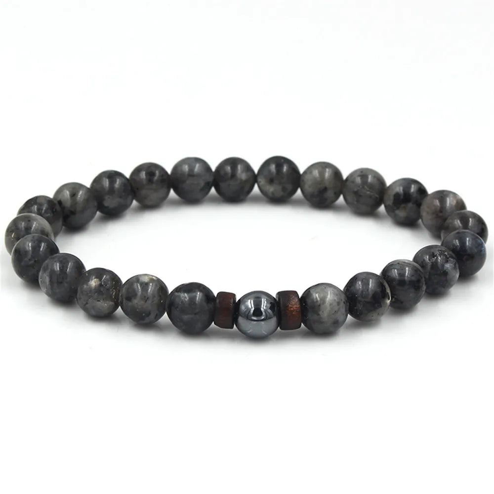 Volcanic Stone Bracelet for Men with Buddha Charm - Smarsty