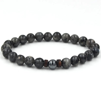 Volcanic Stone Bracelet for Men with Buddha Charm - Smarsty