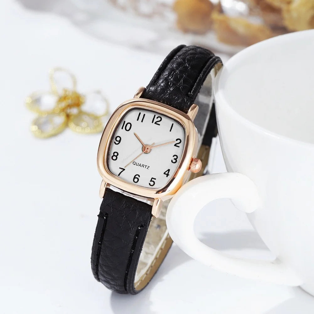 Women's Fashion Arabic Quartz Watch with Leather Band - Smarsty