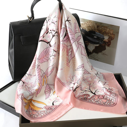 Luxury Silk Satin Scarf for Women with Sun Protection - Smarsty