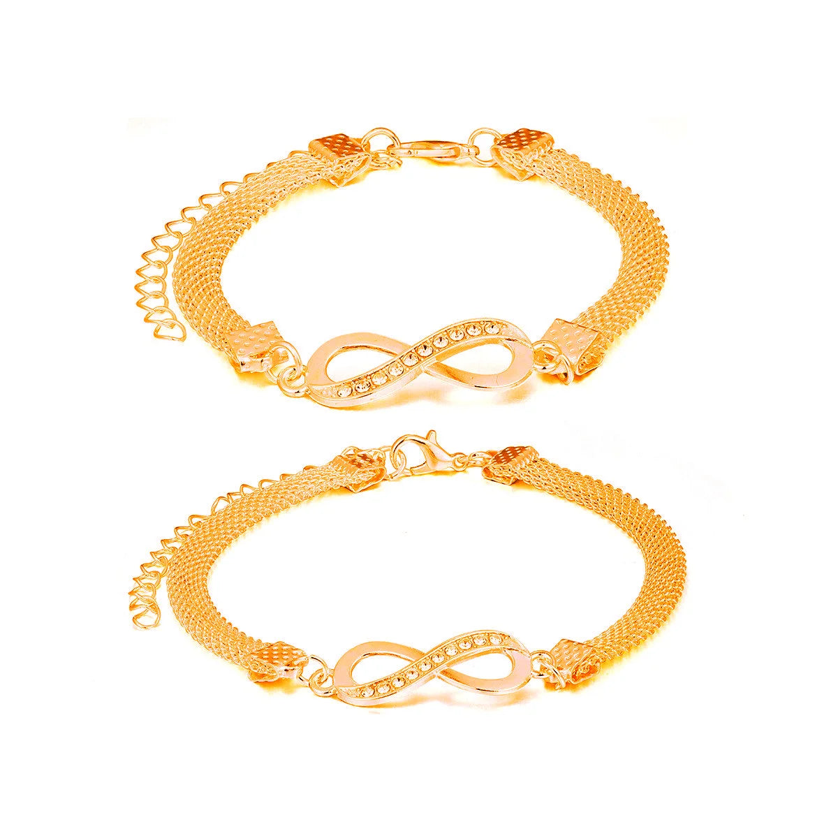 Couple Heart Bracelets Set Silver Matching Jewelry Gift - Smarsty