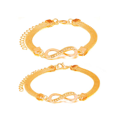 Couple Heart Bracelets Set Silver Matching Jewelry Gift - Smarsty