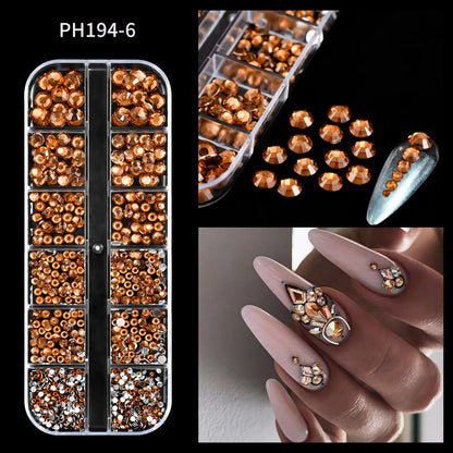 Mixed Nail Rhinestones with Shiny Clear Colors for Stunning Nail Art - Smarsty