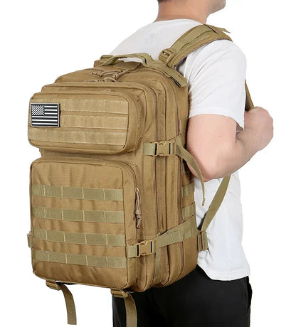 45L Tactical Backpack Large Capacity Outdoor Rucksack 3 Day Fitness Hiking Bag Hiking Camping Gear Backpacks - Smarsty