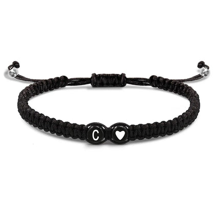 Handmade Adjustable Heart Initial Bracelets for Friendship - Smarsty