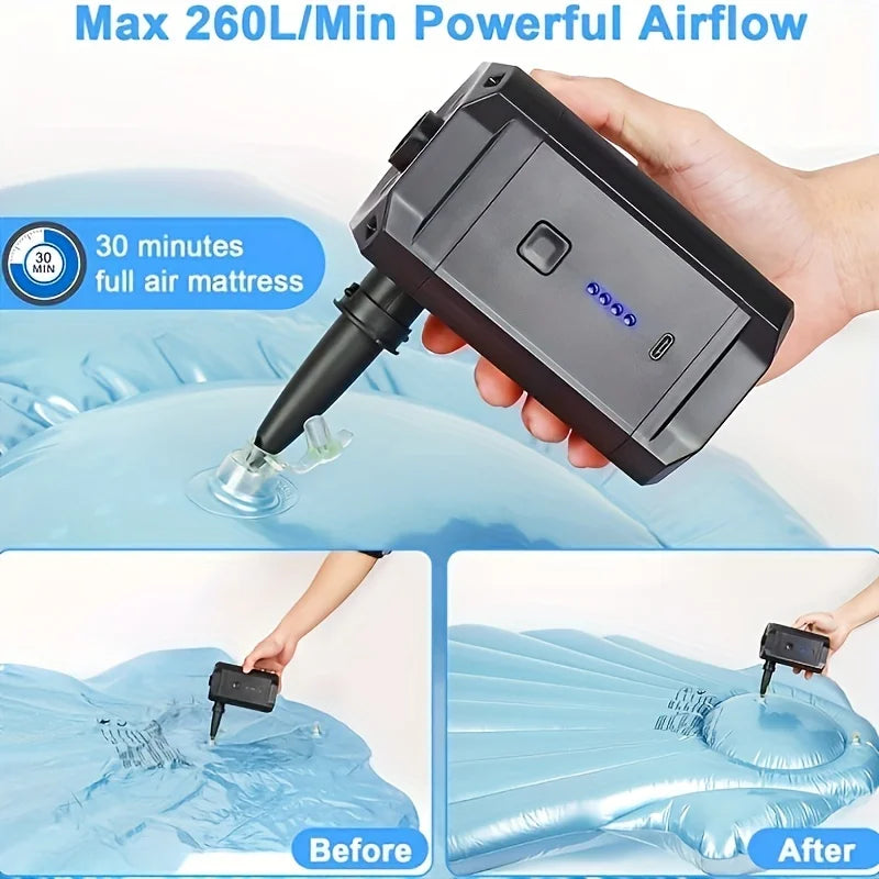 Portable Battery Powered Air Pump For Inflatables Outdoors - Smarsty