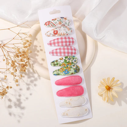 10 Pcs Cotton Alloy Hair Clips for Kids - Smarsty