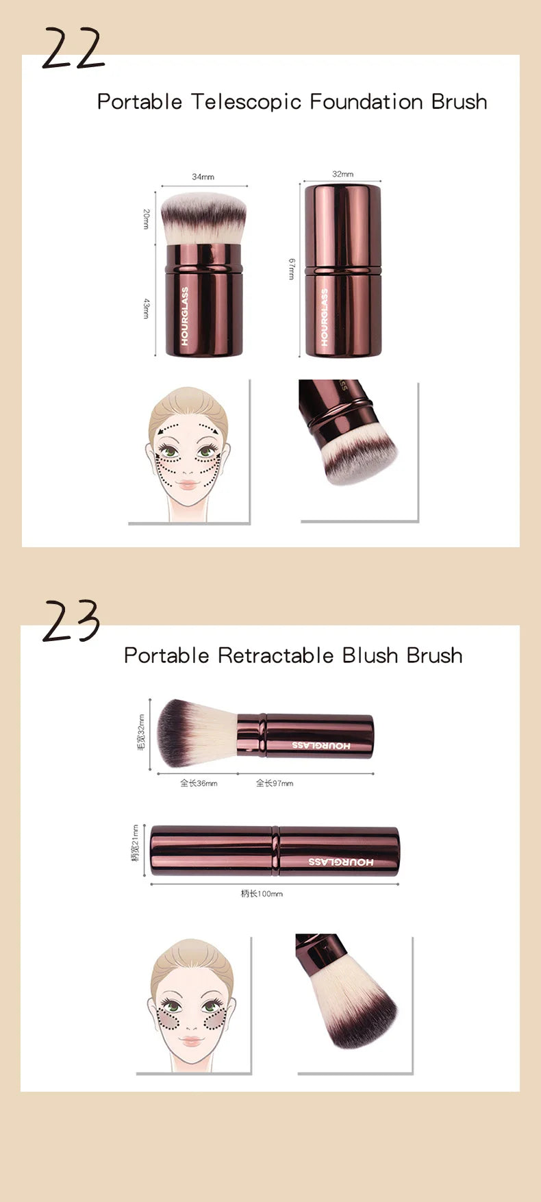 Hourglass Professional Makeup Brush for Versatile Application - Smarsty