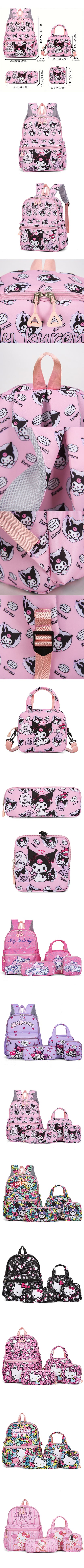 Cute Cartoon Kids Backpack Set With Pencil Case And Wallet - Smarsty