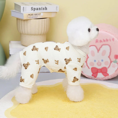 Comfortable Cotton Dog Jumpsuit for Spring Summer - Smarsty