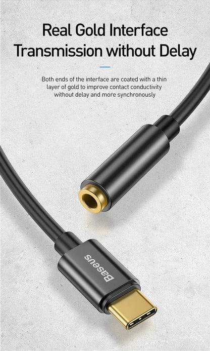 Baseus Type C to 3.5mm Audio Adapter for Headphones - Smarsty