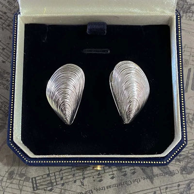 Vintage Metal Stud Earrings Punk Silver Geometric Irregular - Smarsty