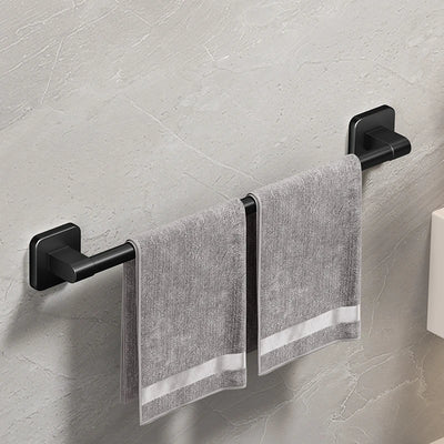 White Self-Adhesive Bathroom Towel Holder Easy Installation - Smarsty