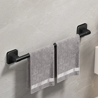 White Self-Adhesive Bathroom Towel Holder Easy Installation - Smarsty