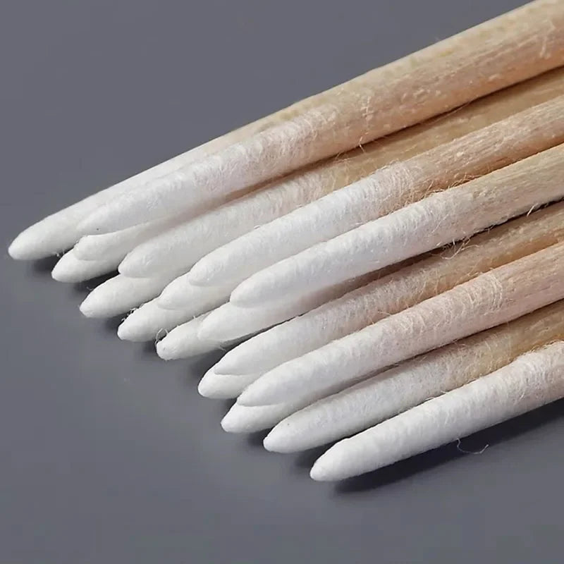 100Pcs Wooden Nail Swabs for Precise Manicure Care - Smarsty