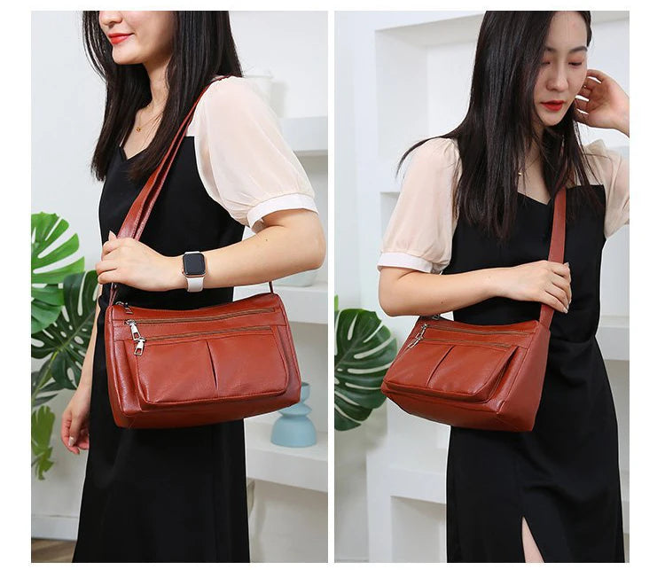 Korean Handbag Designer Leather Crossbody Bag for Women - Smarsty
