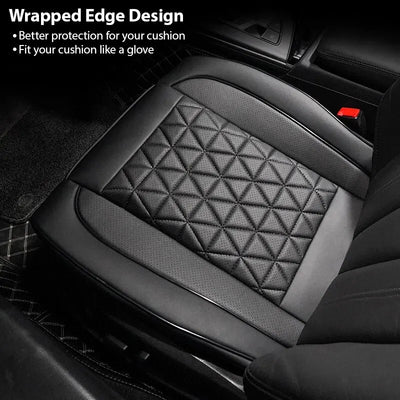 PU Leather Front Car Seat Cover Memory Foam Cushion - Smarsty