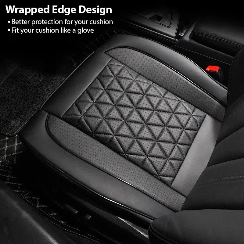 PU Leather Front Car Seat Cover Memory Foam Cushion - Smarsty
