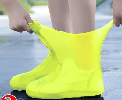 1 Pair Silicone WaterProof Shoe Covers Lip-resistant Rubber Rain Boot Rain Gear Overshoes Accessories for Outdoor Rainy Day - Smarsty
