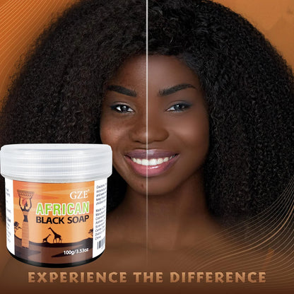 GZE African Black Soap 3-in-1 Cleanser for Deep Cleaning and Moisturizing - Smarsty