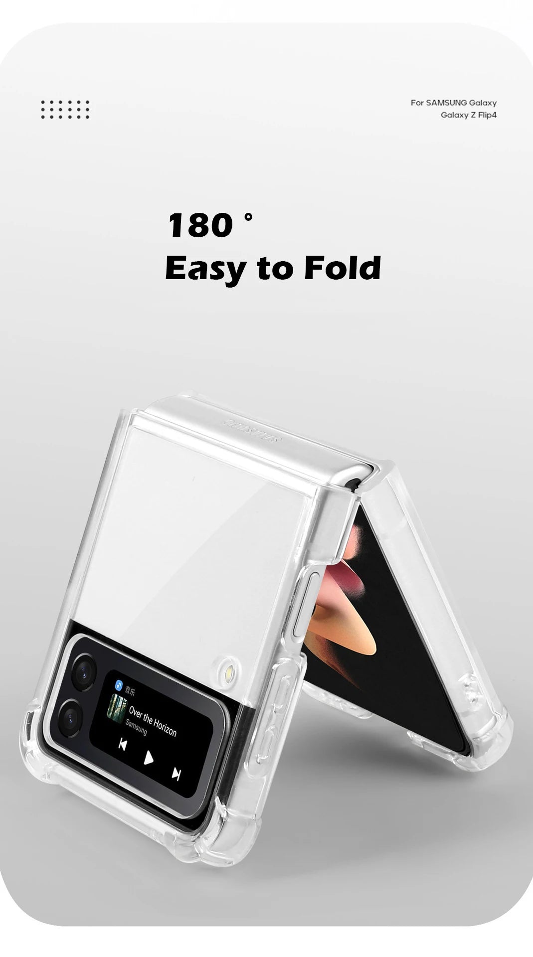 Transparent MagSafe Case With Air Cushion Shockproof Z Flip - Smarsty