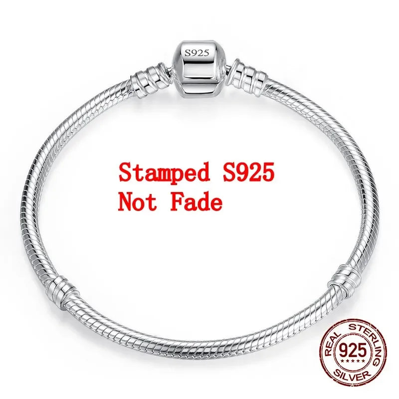 Luxury Handmade 925 Sterling Silver Charm Bracelet for Women - Smarsty