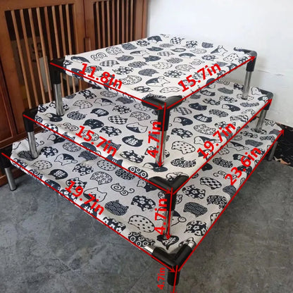 Portable Elevated Dog Bed with Washable Fabric - Smarsty