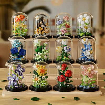 Micro particle building block bouquet handmade gift, children's puzzle toy handmade DIY sunflower desktop decoration ornament - Smarsty