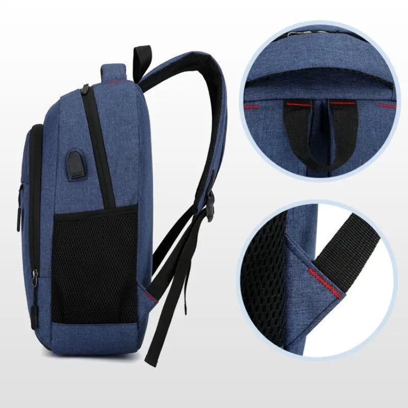 Mens BackPack LargeCapacity Simple Fashion Travel Female Student ComputerBag - Smarsty