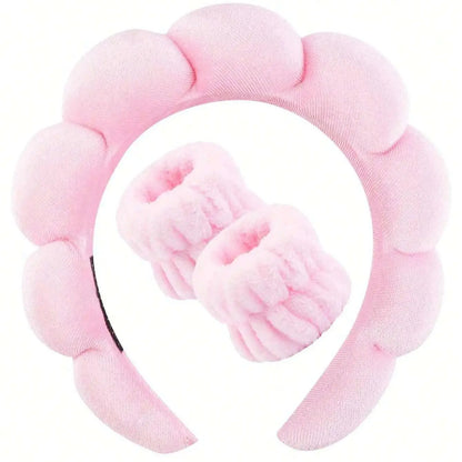 Luxury Spa Headband and Wristband Set for Comfort - Smarsty