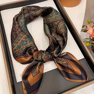 Luxury Silk Scarf Women Satin Shawl Sun Protection Wrap - Smarsty