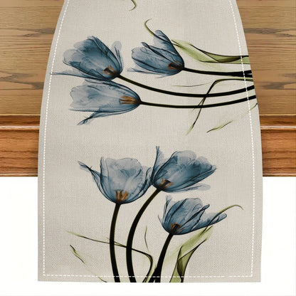 Rustic Farmhouse Linen Table Runner for Elegant Dining - Smarsty