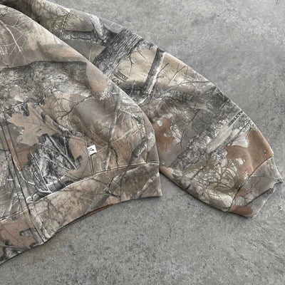 Y2K Retro zip up Hoodie Men Camouflage Pattern zipper Sweatshirt High Street Hip Hop Streetwear Oversized Unisex Camo Hoodie - Smarsty