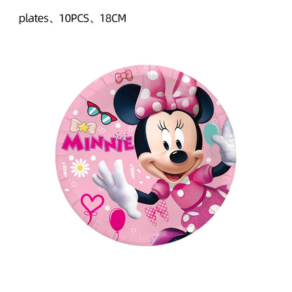 Minnie Mouse Birthday Party Disposable Tableware Set - Smarsty
