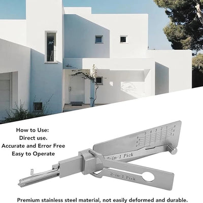 1-5pcs Stainless Steel Key Decoder SS001 O-ring Pickup Kit Pickup Hand Tool Maintenance Repair Kit