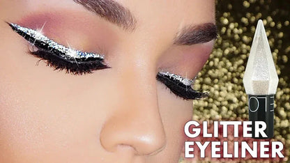 Waterproof Glitter Eyeliner Long Lasting Rose Gold Shine - Smarsty