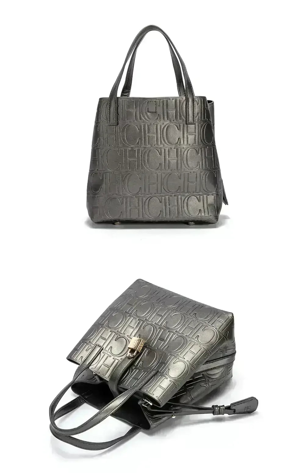 Large Capacity Handbag With Lock Design Luxury Crossbody - Smarsty