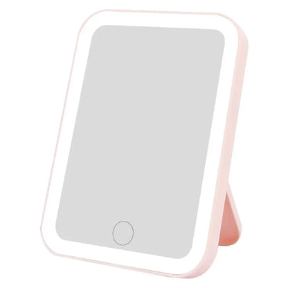 LED Smart Student Dormitory Desktop Fill Light Small Mirror, Makeup Mirror With Light,Girls Bedroom Dressing Table Mirro